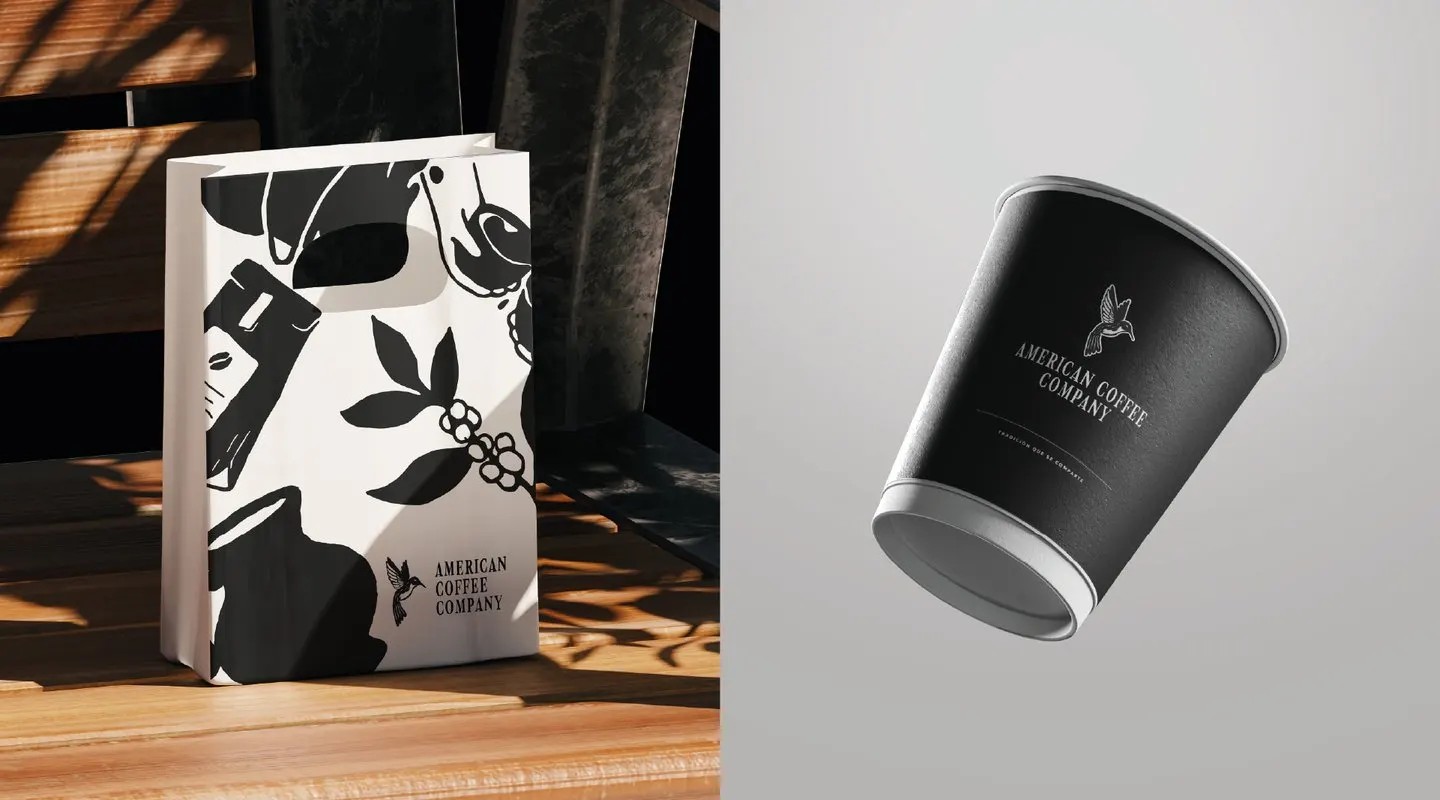 American Coffee — aplicación de marca