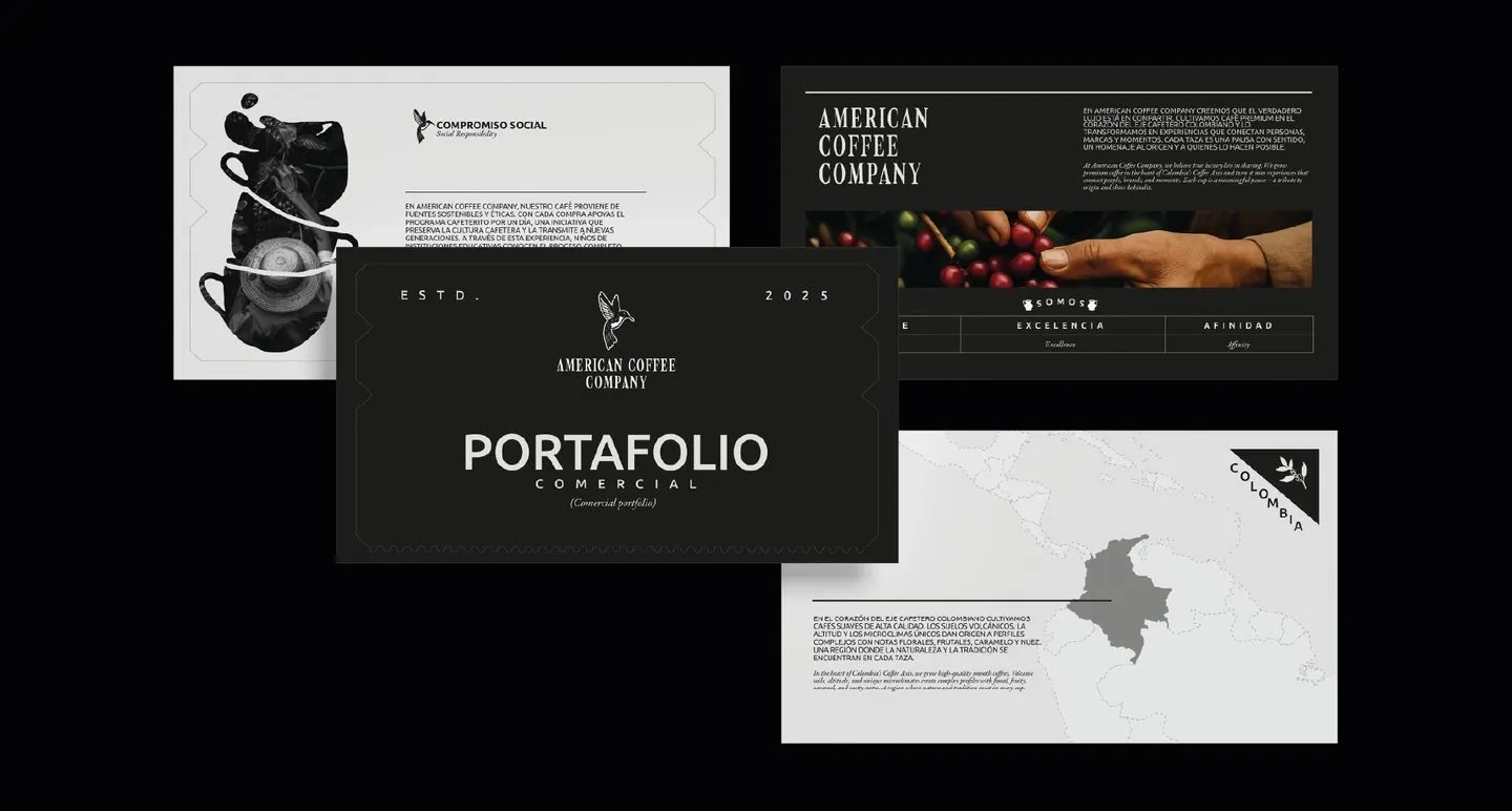 American Coffee — mockup de marca
