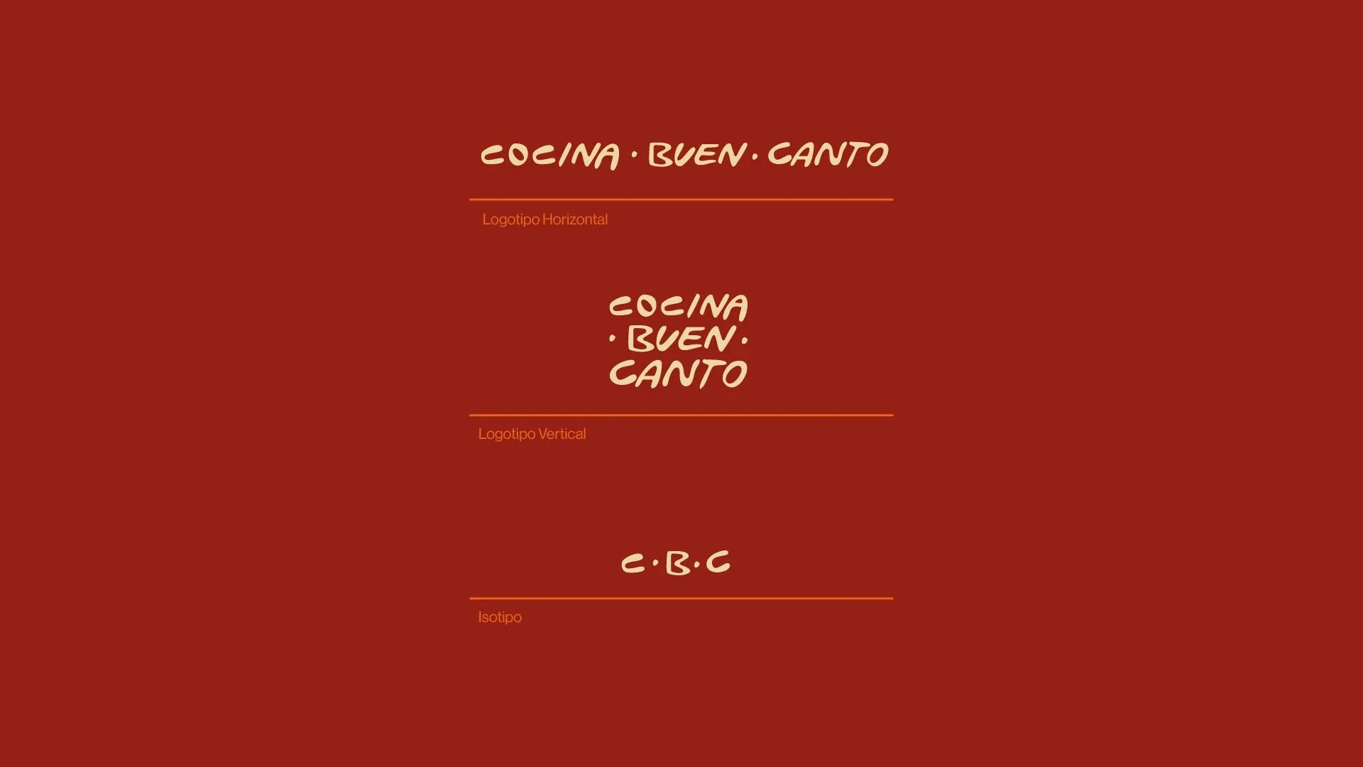 Cocina Buen Canto — sistema visual aplicado