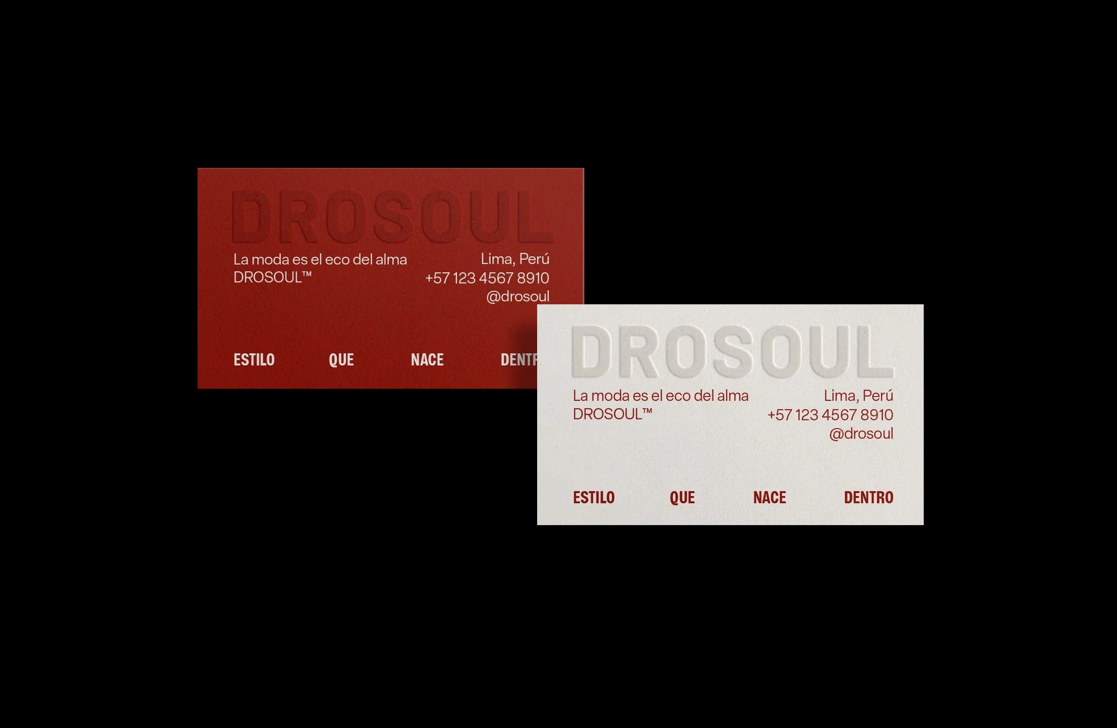 DROSOUL — tarjeta de presentación